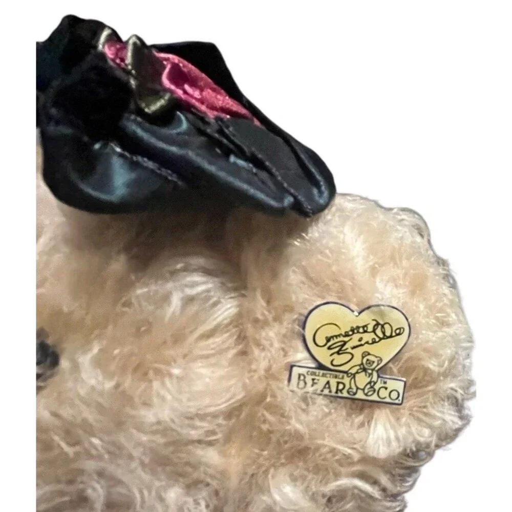 Vintage Annette Funicello Collectible Mohair Teddy Bear Jointed 13 Inch Tags Pin